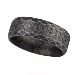 Bague Runes Antiques en acier inoxydable