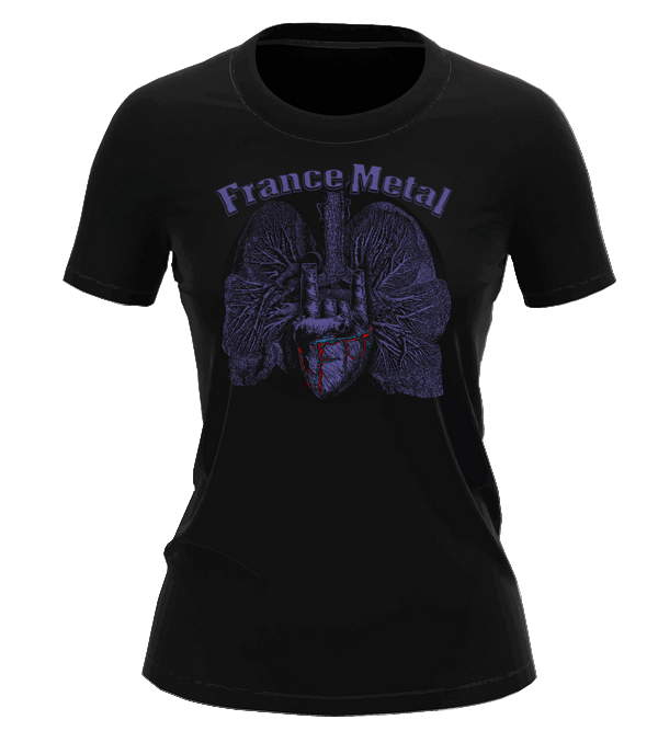 T Shirt Girly Heart Of Metalhead France Metal