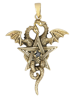 Pendentif Double Dragon en Bronze